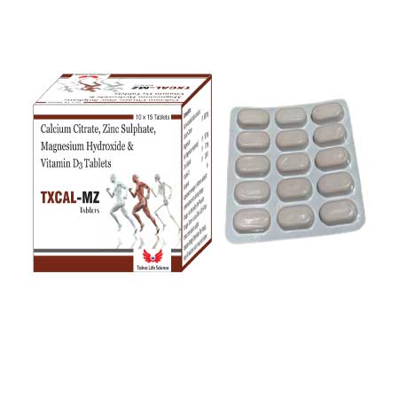 calcium citrate magnesium hydroxide zinc sulphate and vitamin d3 tablets Manufacturer