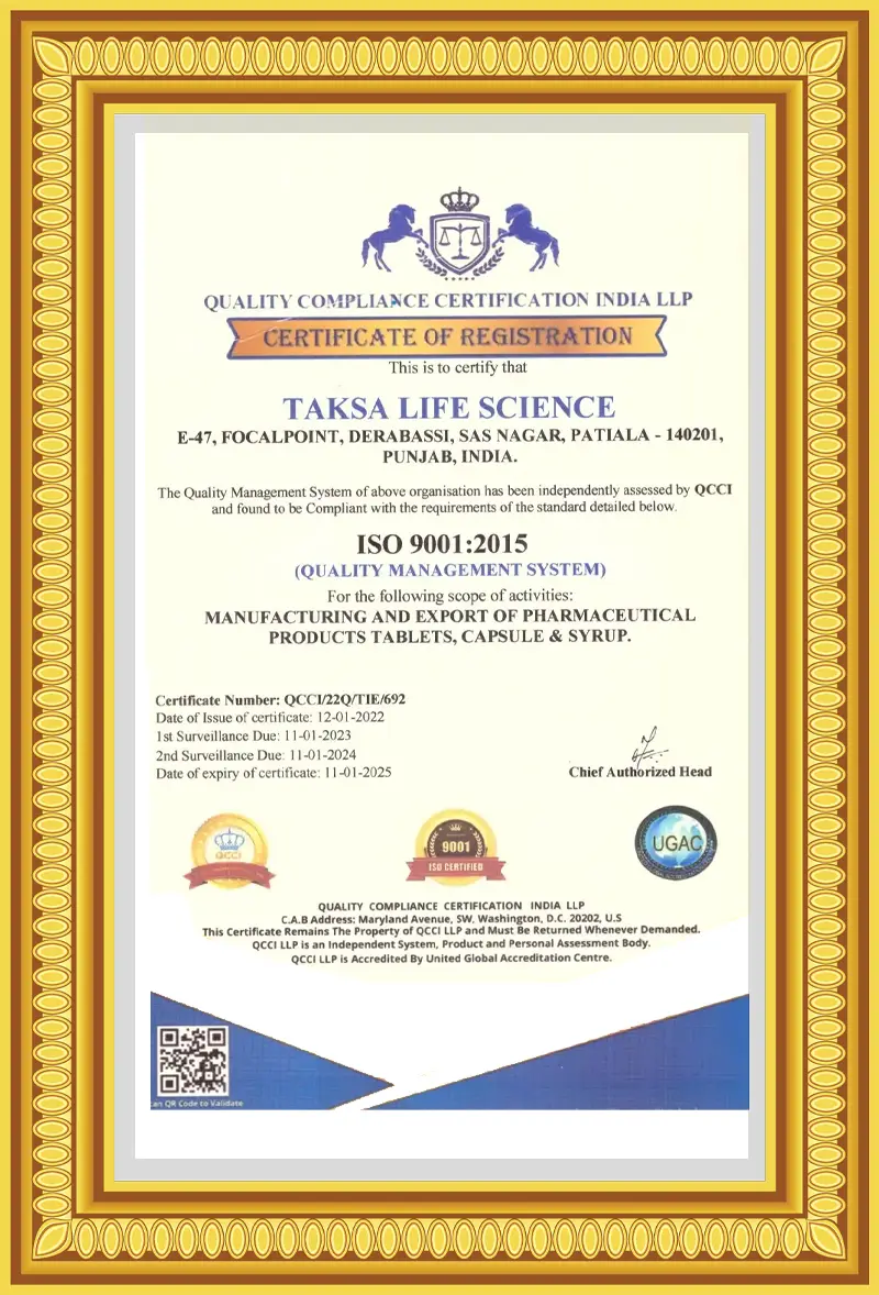 iso certified pharma company